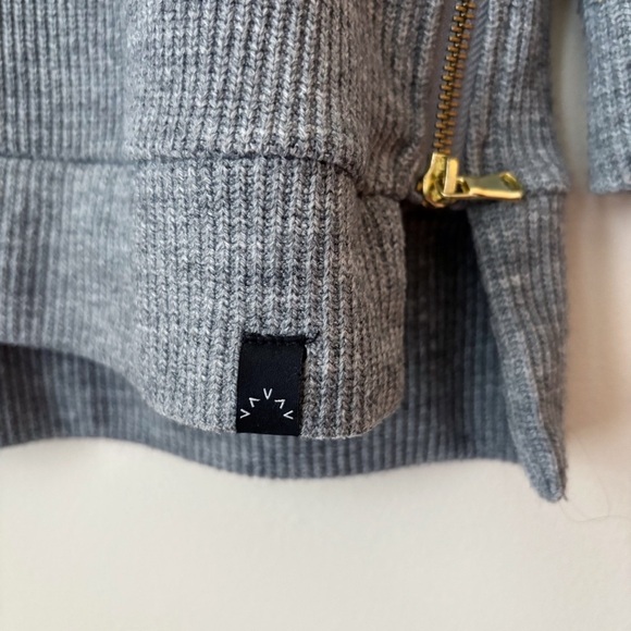 Varley Sierra Side Zip Pullover Sweater Large Grey Marl - Picture 4 of 8